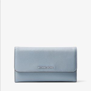 Michael Kors periwinkle (blue) trifold wallet
